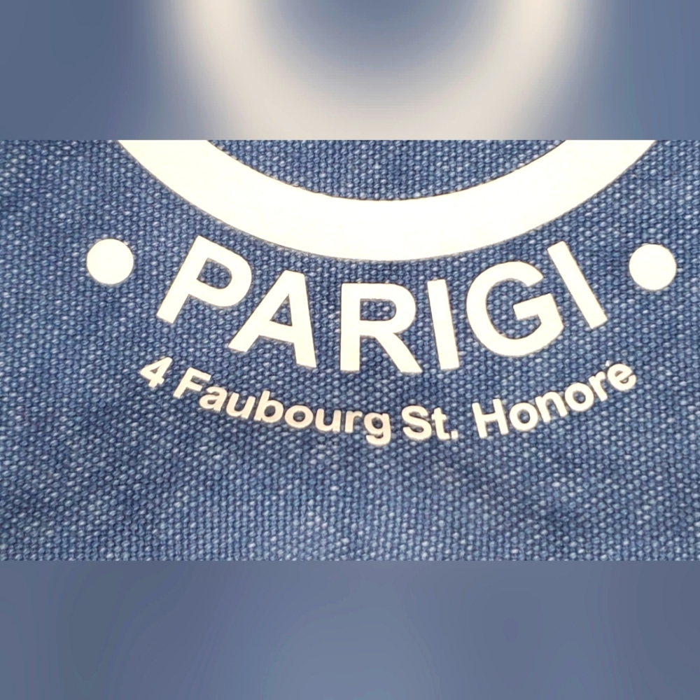 PINKO - "Parigi" Medium Size Denim Blue Canvas And Leather Wristlet/Clutch - Picture 11 of 12